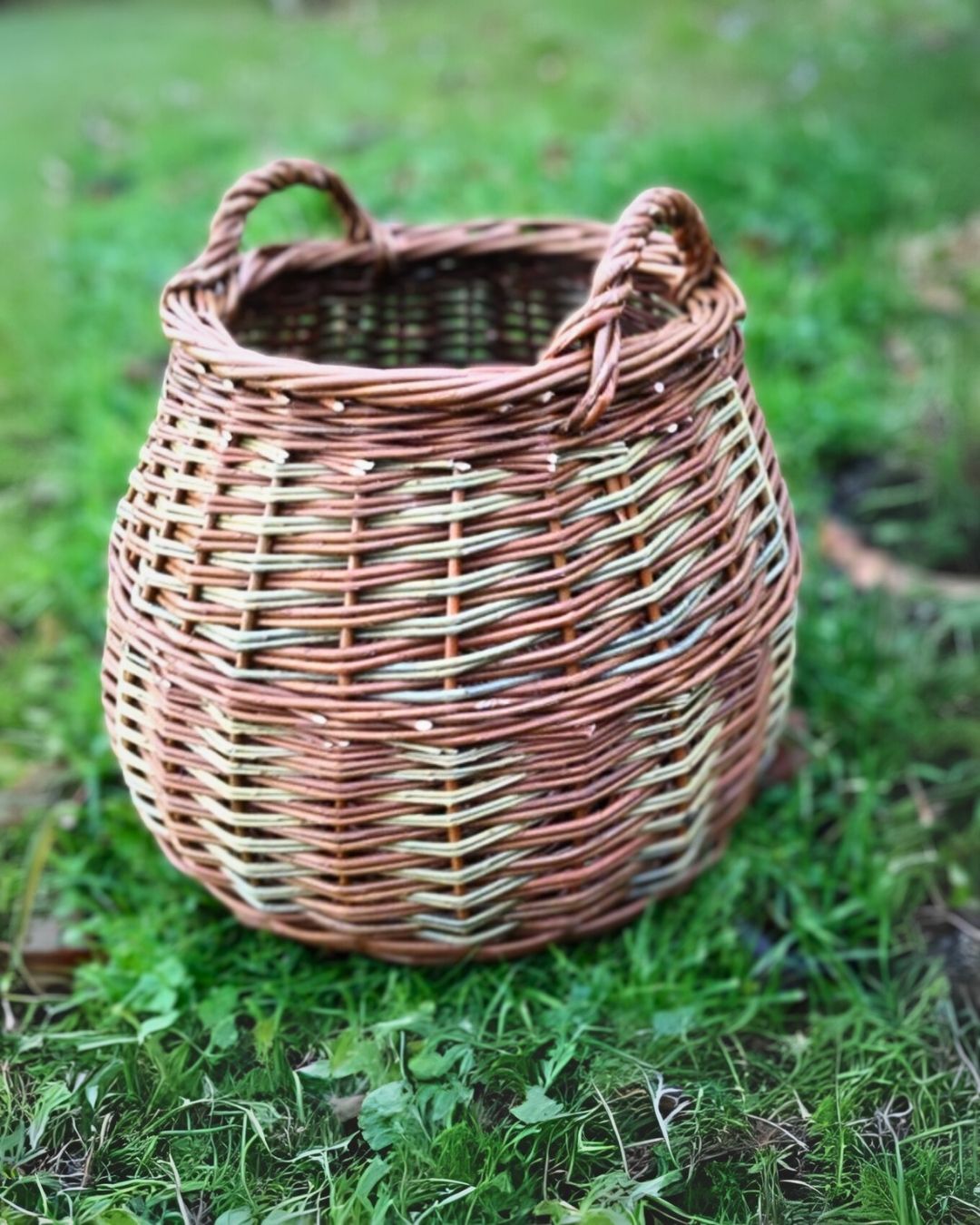 Green & Orange Log Basket