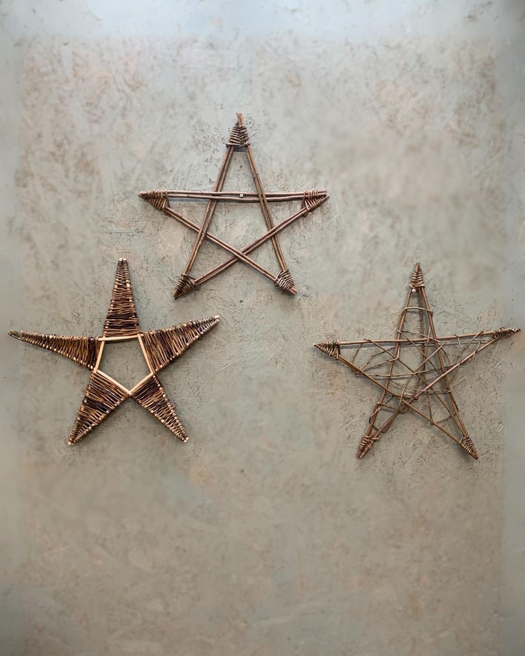 Set of Willow Christmas Decorations
