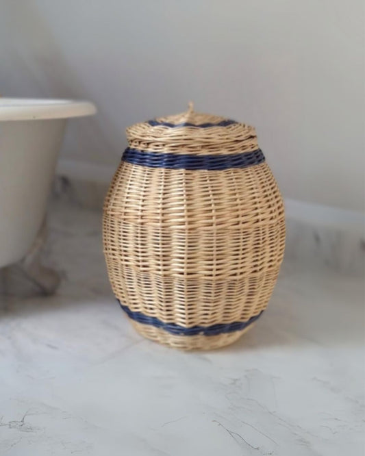 White & Blue Alibaba Basket