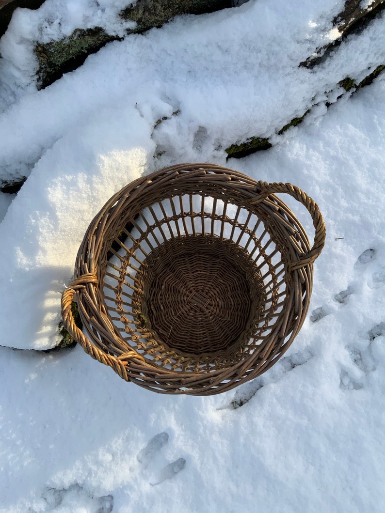 Open Weave Fitched Log Basket